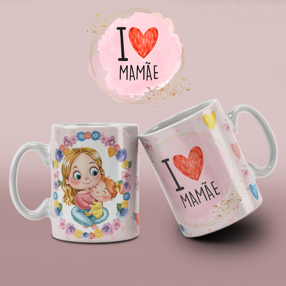 9 Arte para Caneca Mãe de Menina Arquivo Editável 3