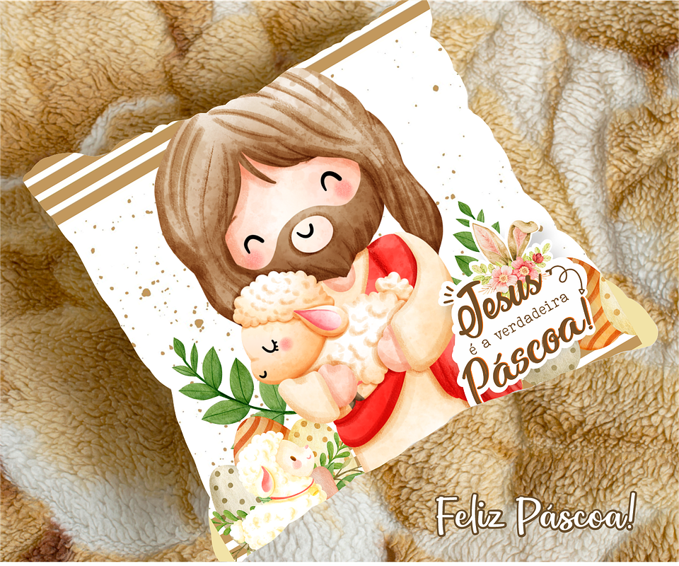 30 Arte para Caneca e Almofada Páscoa Cute Arquivo Editável 16
