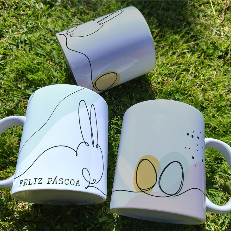 10 Arte para Caneca Páscoa Minimalista Arquivo Editável 4