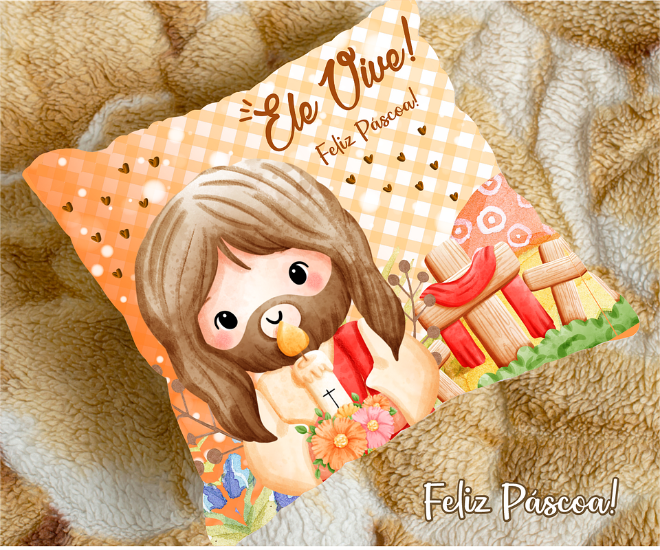 30 Arte para Caneca e Almofada Páscoa Cute Arquivo Editável 18