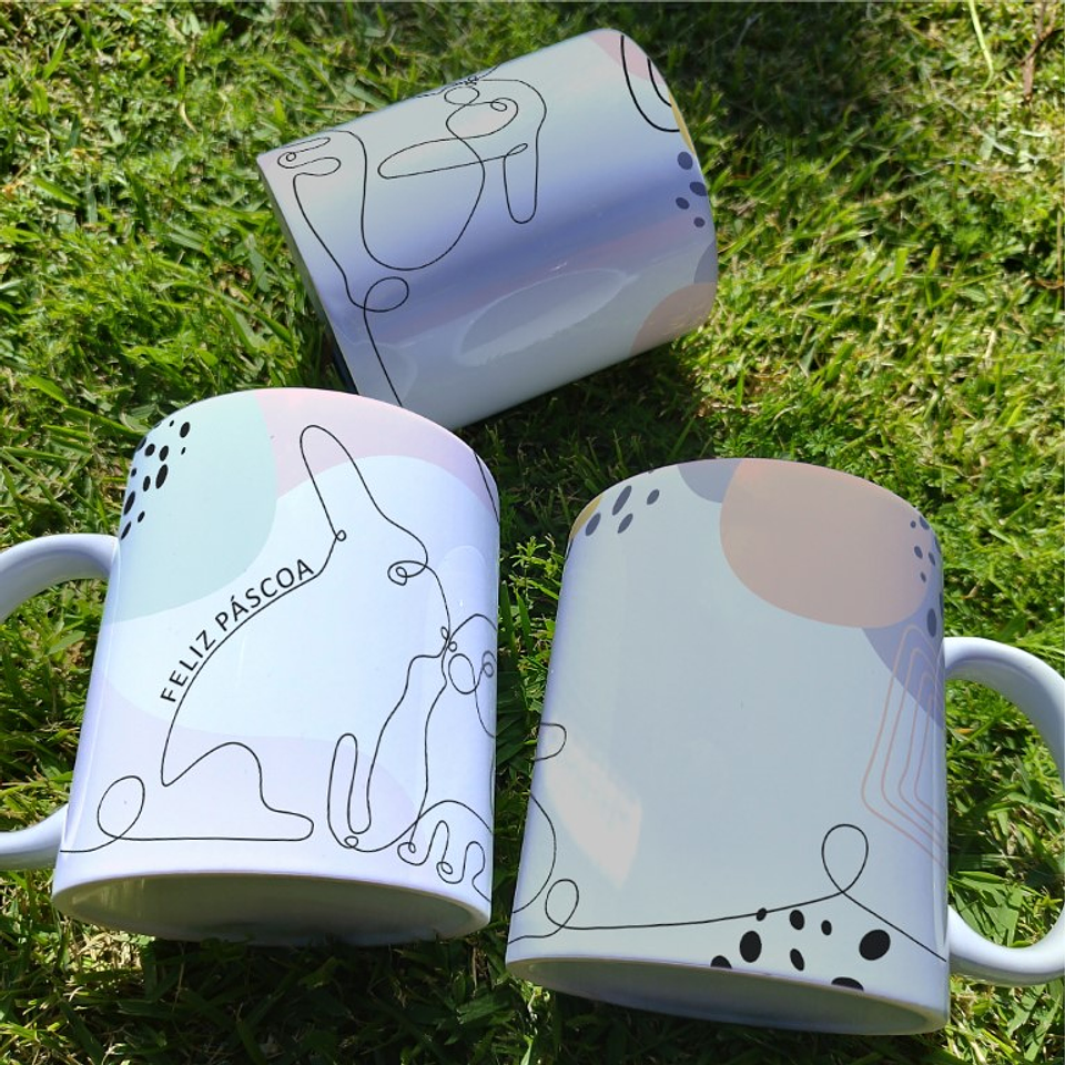 10 Arte para Caneca Páscoa Minimalista Arquivo Editável 6