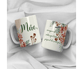 12 Arte para Caneca Dia das Mães Rosas e Flores Arquivo Editável