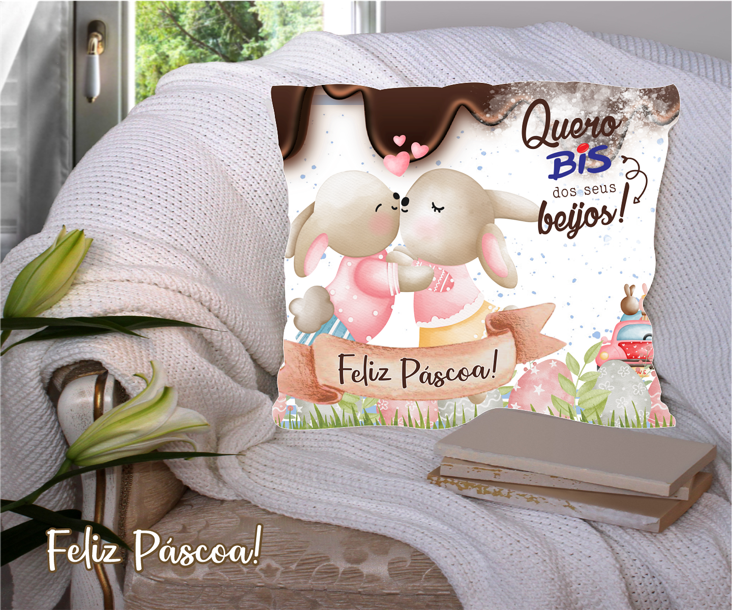 30 Arte para Caneca e Almofada Páscoa Cute Arquivo Editável 19