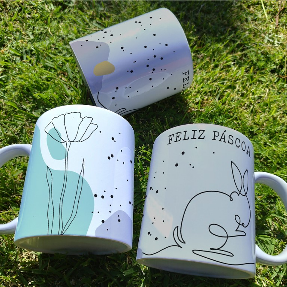 10 Arte para Caneca Páscoa Minimalista Arquivo Editável 8