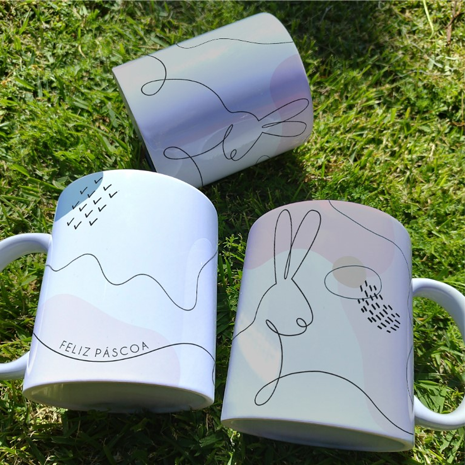 10 Arte para Caneca Páscoa Minimalista Arquivo Editável 10