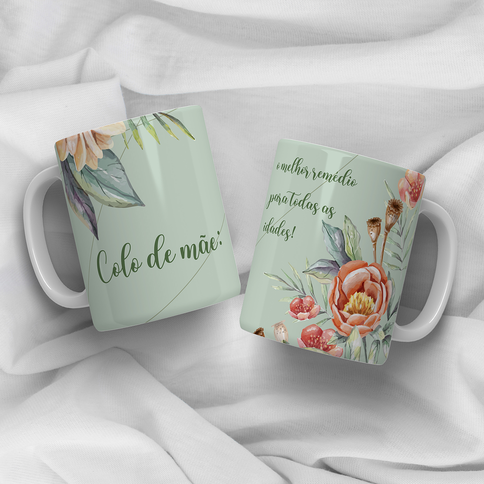 12 Arte para Caneca Dia das Mães Rosas e Flores Arquivo Editável 6