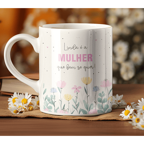 14 Artes para Caneca Dia das Mulheres Arquivo Editável