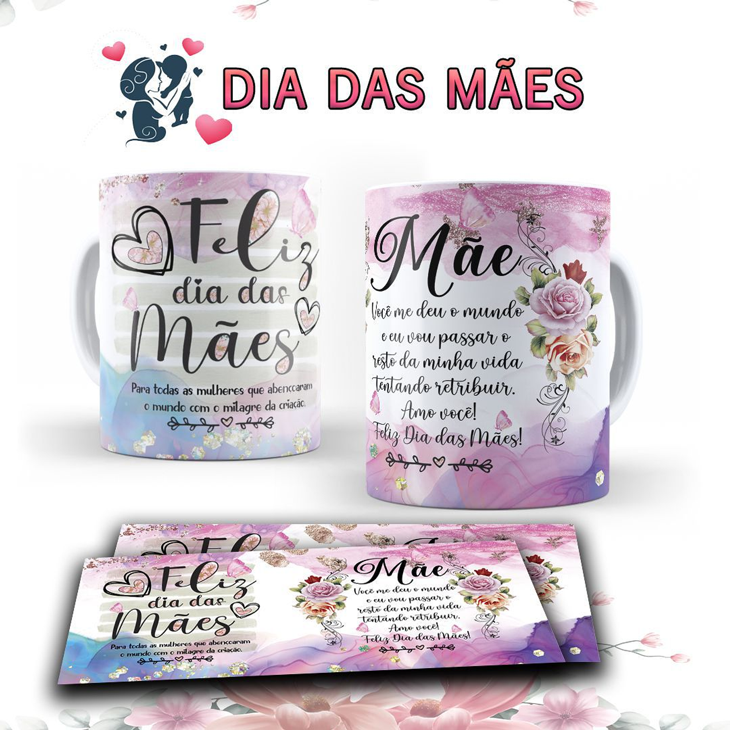15 Arte para Caneca Dia das Mães Arquivo Editável  8