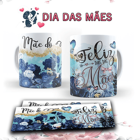 15 Arte para Caneca Dia das Mães Arquivo Editável 