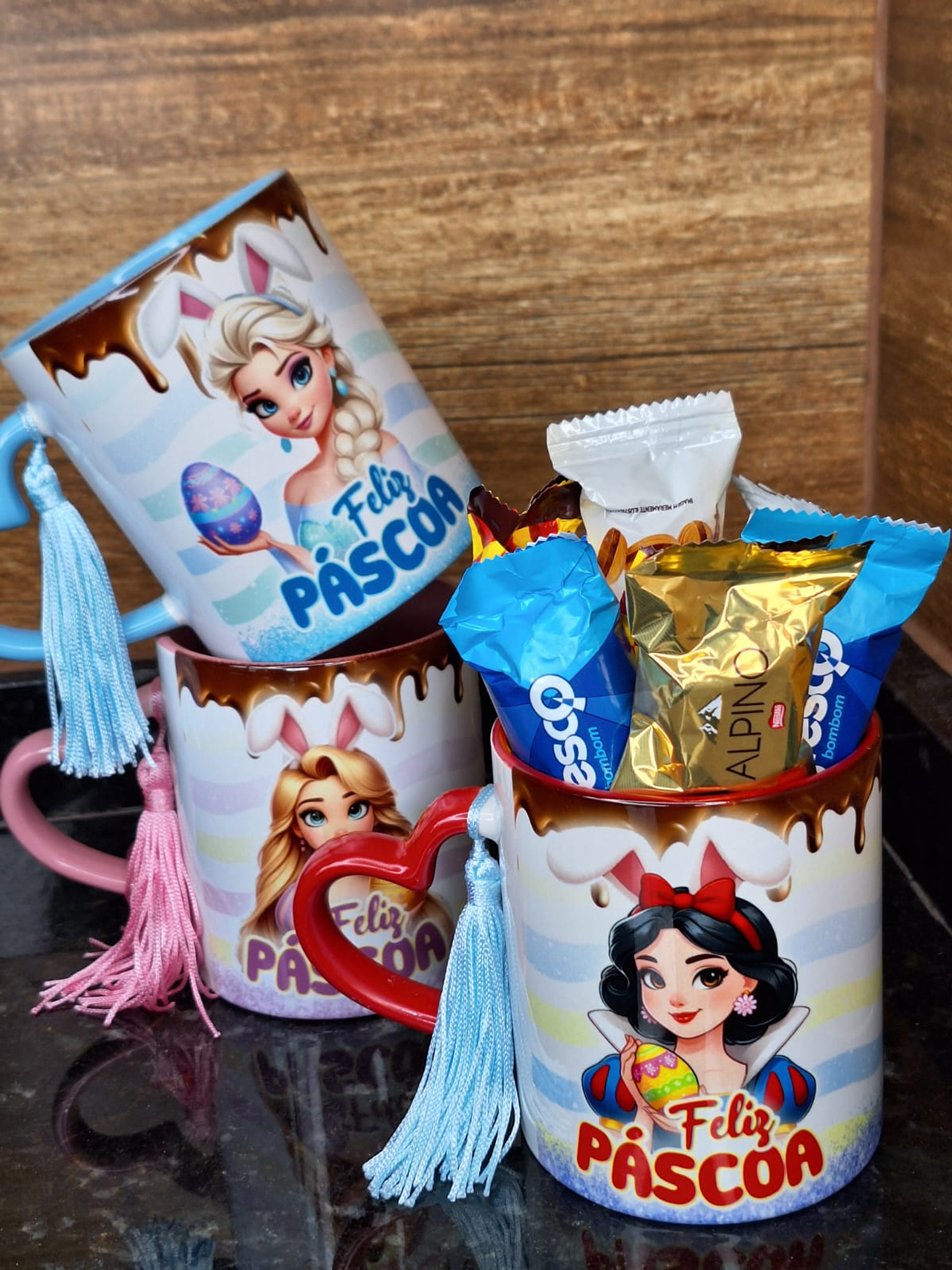 16 Artes para Caneca Páscoa Disney Princesas Arquivo em Png 2
