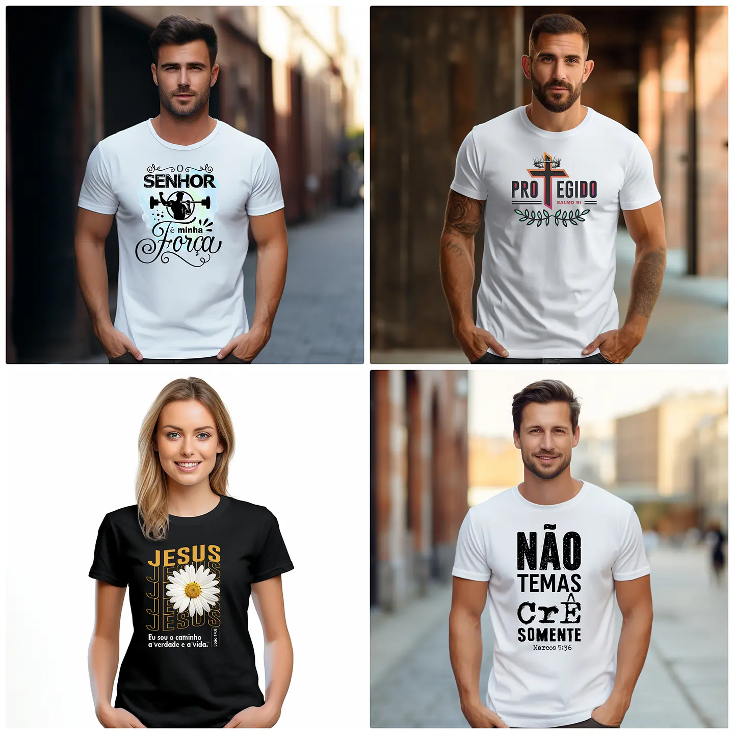 50 Arte para Camisa Frases Cristã Arquivo Editável  1