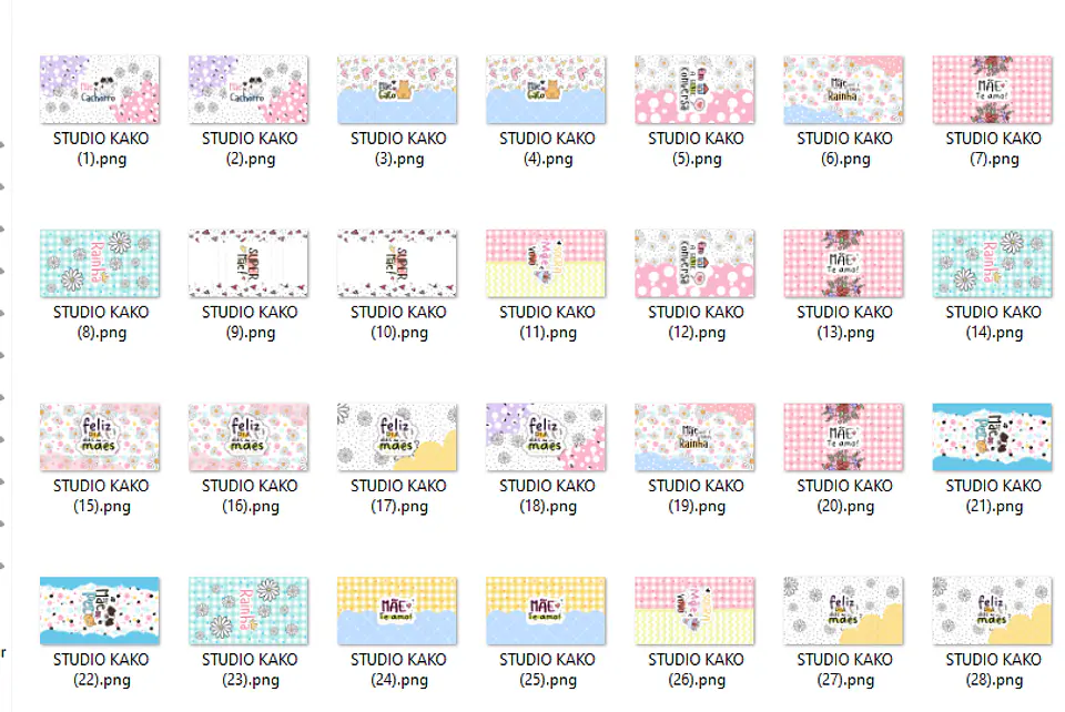 Kit Digital Dia das Mães em Png  5