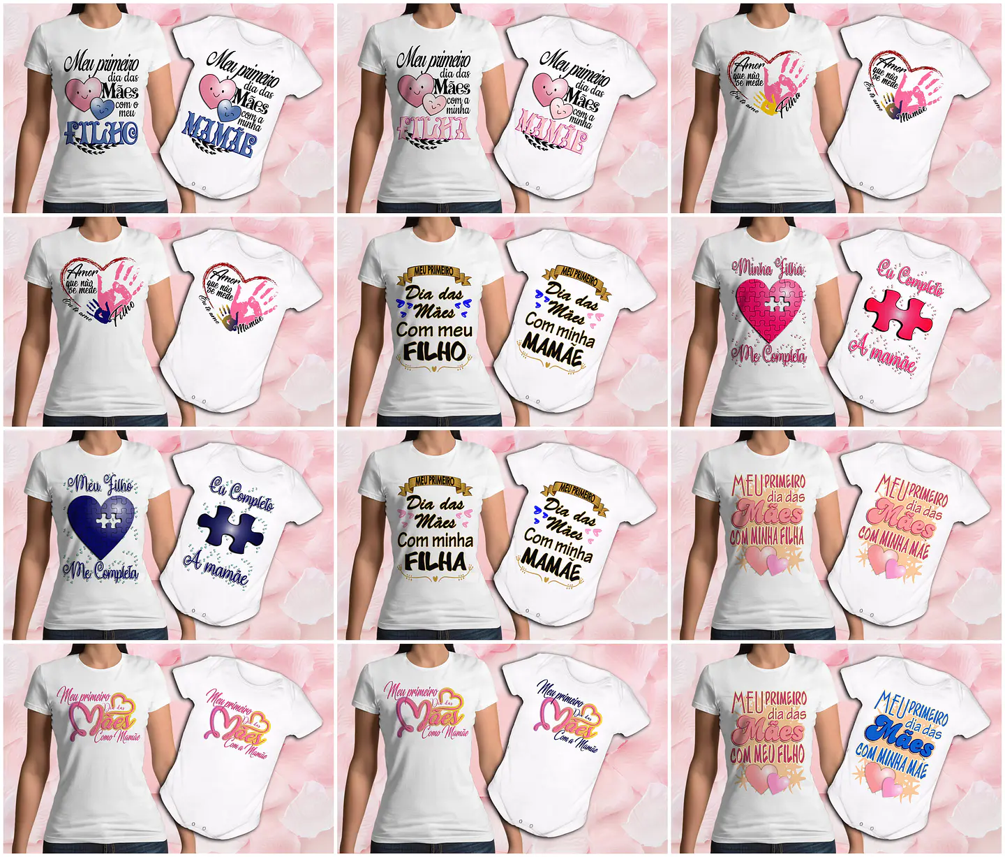 Mega Pack Artes para Camisa Dia das Mães Tal Mãe Tal Filha  2