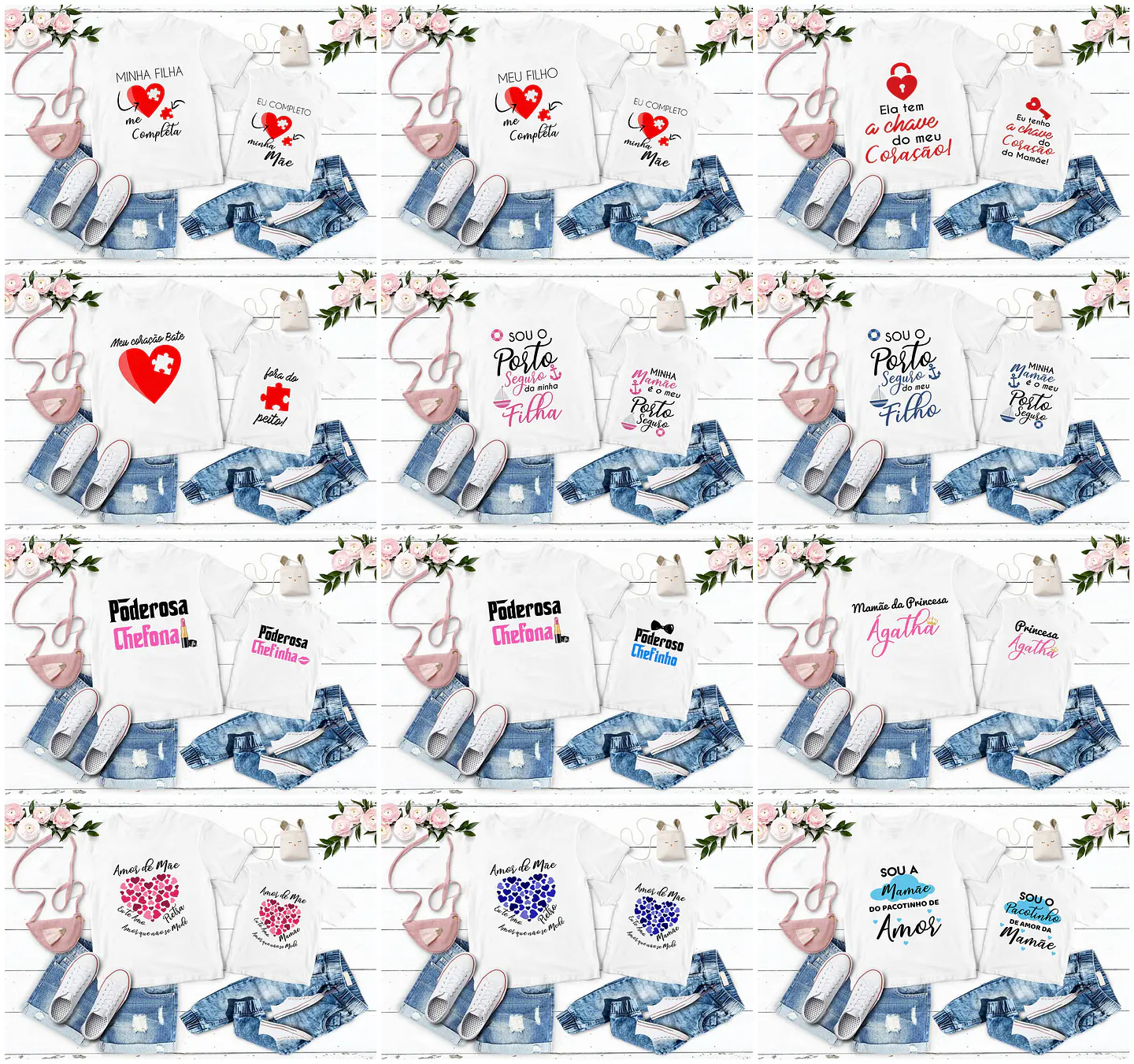 Mega Pack Artes para Camisa Dia das Mães Tal Mãe Tal Filha  6