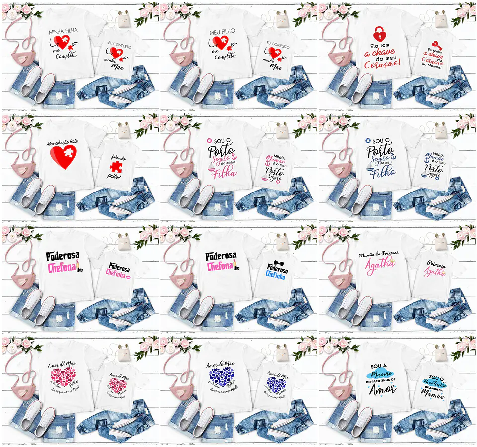 Mega Pack Artes para Camisa Dia das Mães Tal Mãe Tal Filha  6