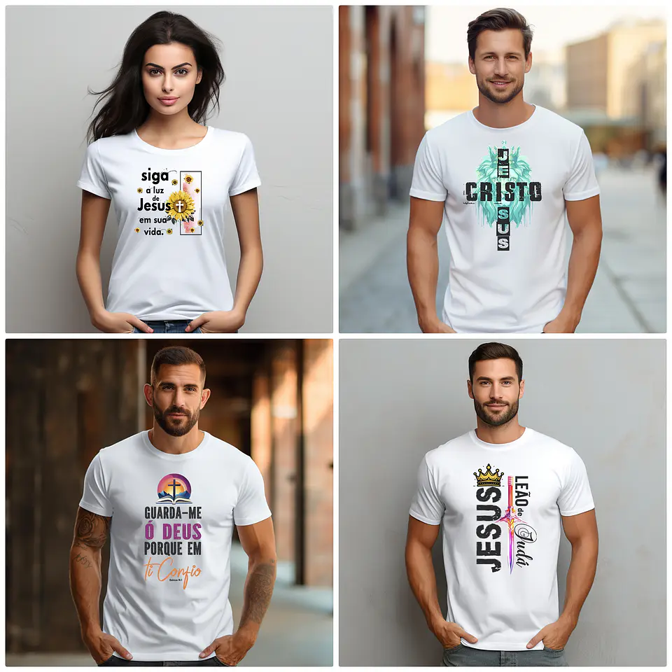 50 Arte para Camisa Frases Cristã Arquivo Editável  7