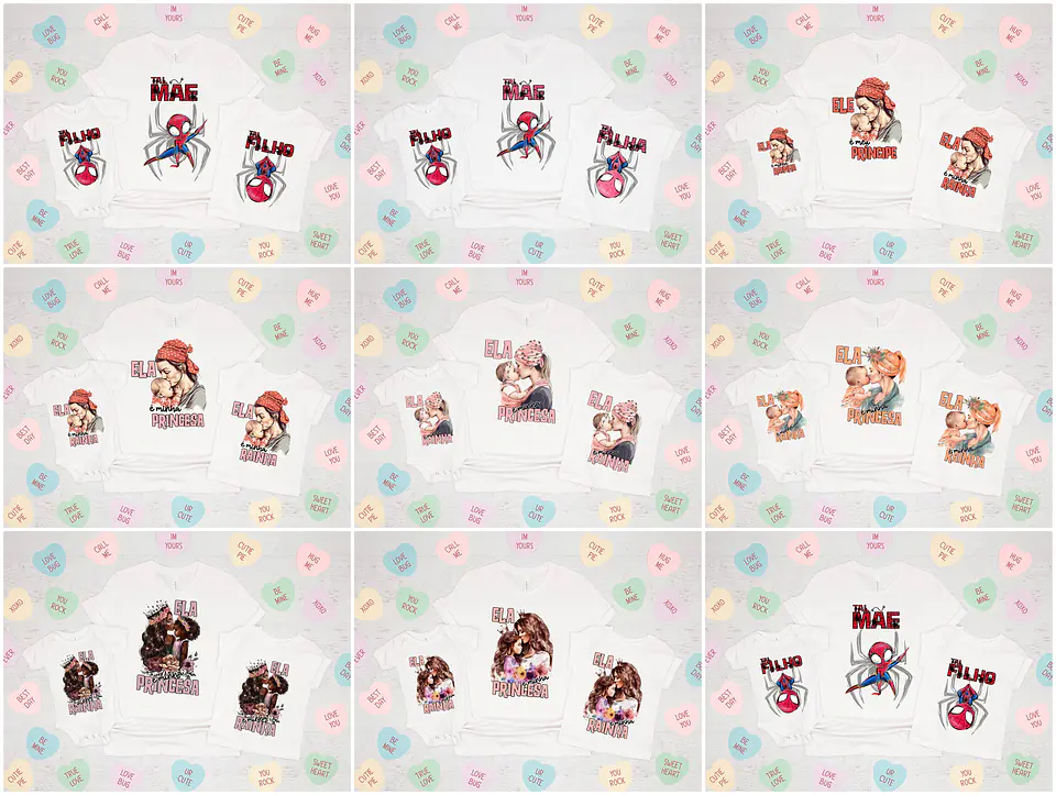 Mega Pack Artes para Camisa Dia das Mães Tal Mãe Tal Filha  7