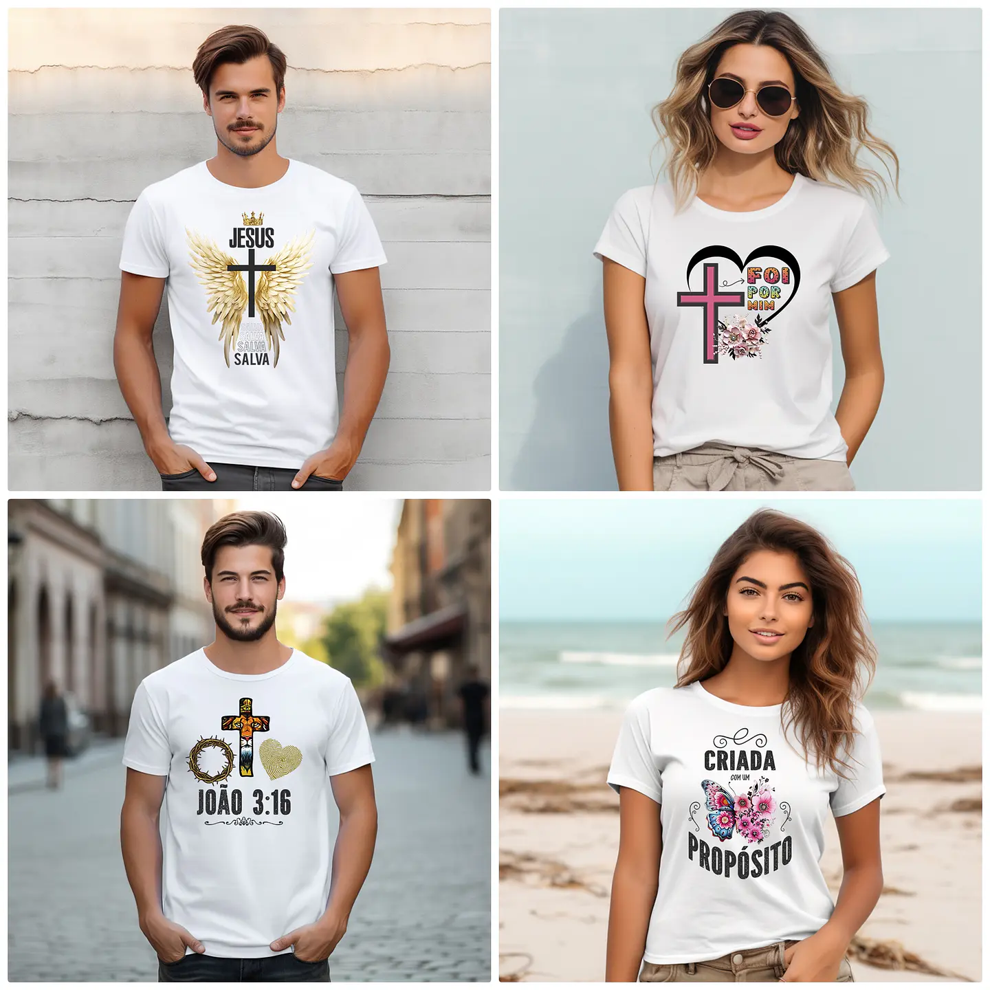 50 Arte para Camisa Frases Cristã Arquivo Editável  8