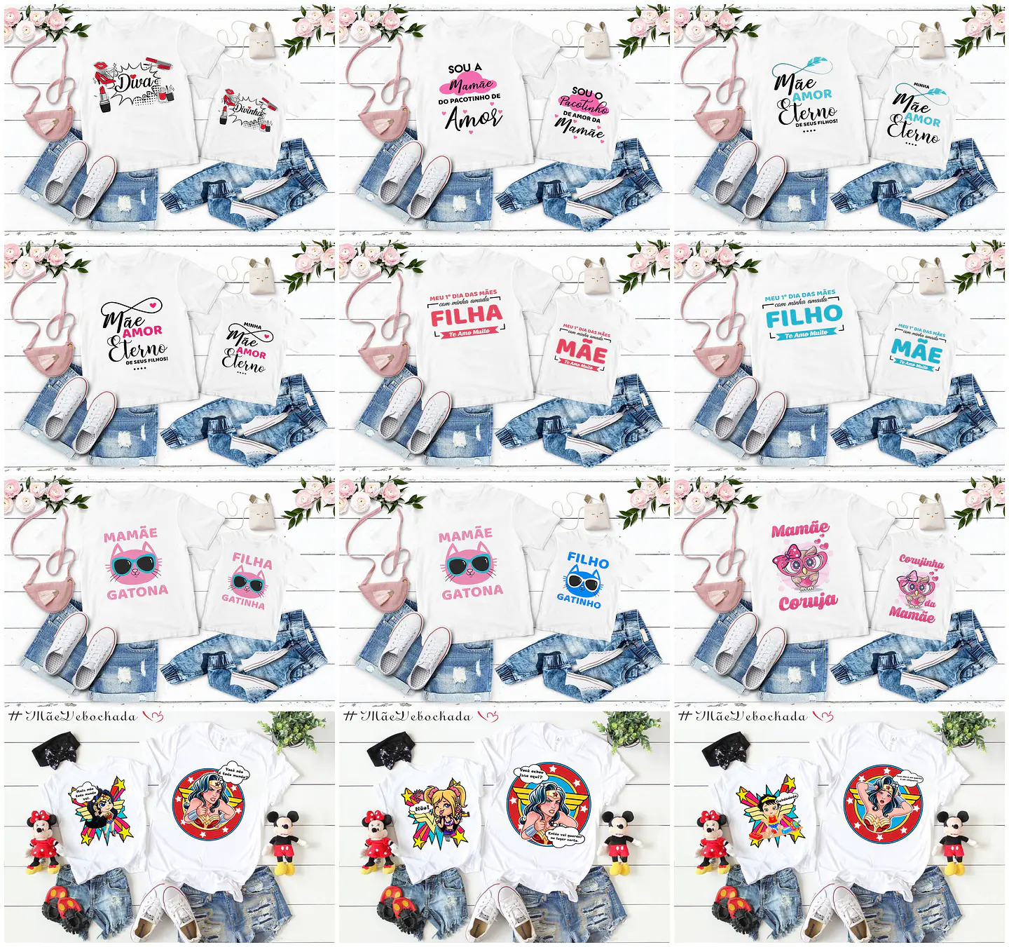 Mega Pack Artes para Camisa Dia das Mães Tal Mãe Tal Filha  9