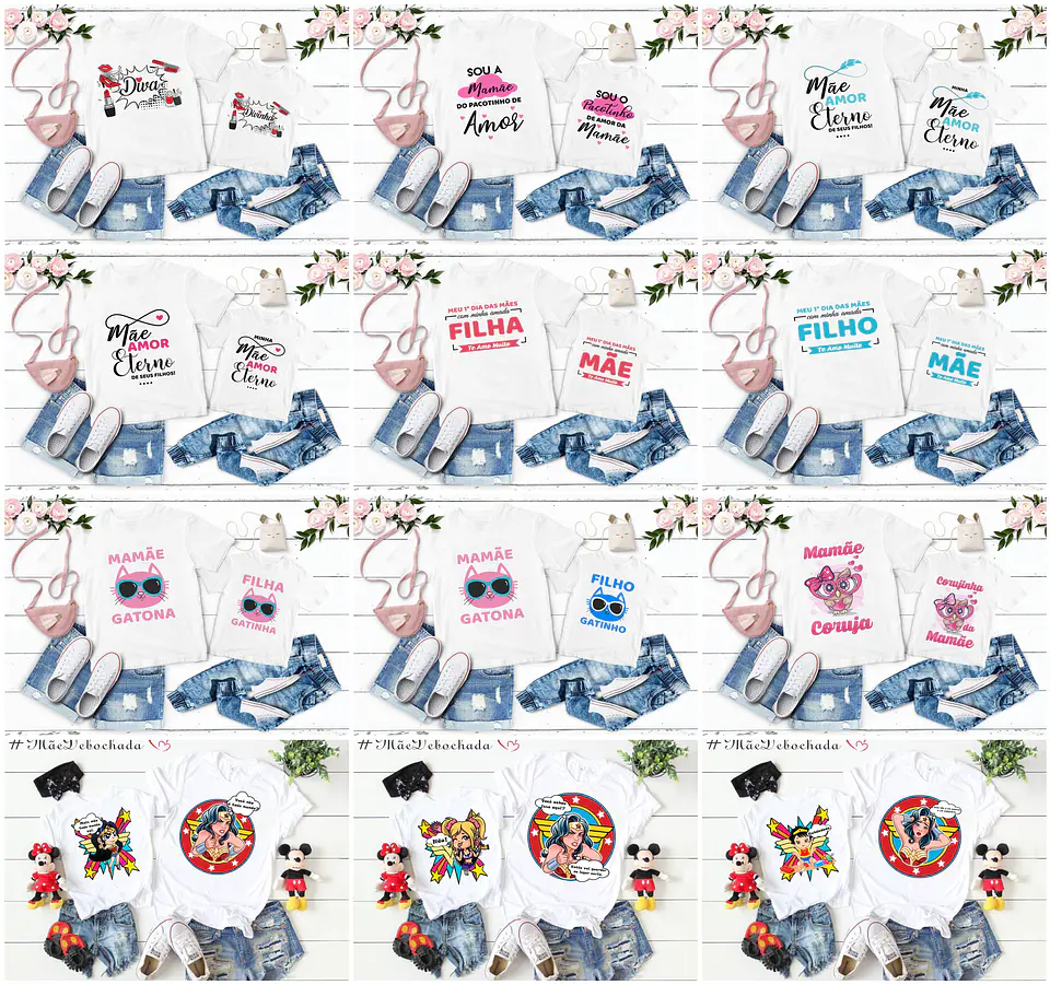 Mega Pack Artes para Camisa Dia das Mães Tal Mãe Tal Filha  9