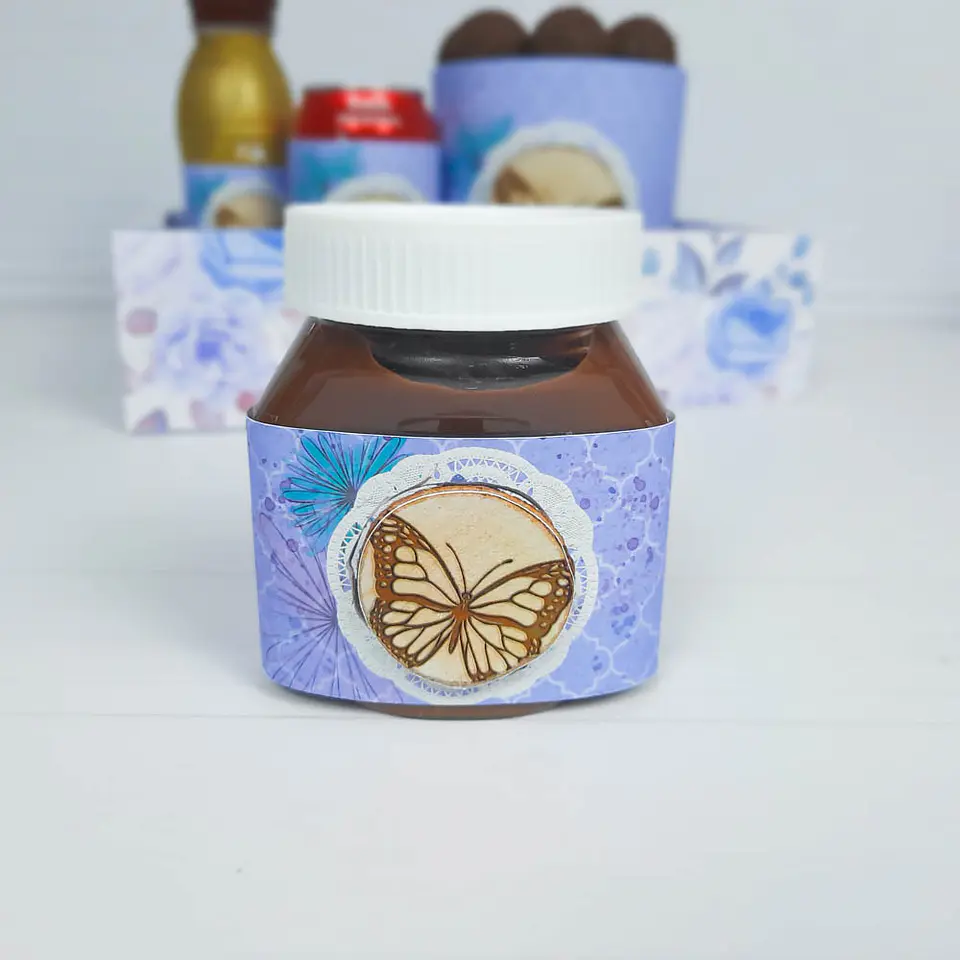 Arquivos Prontos para Cesta de Bebidas e Doces Lilas em Pdf  7