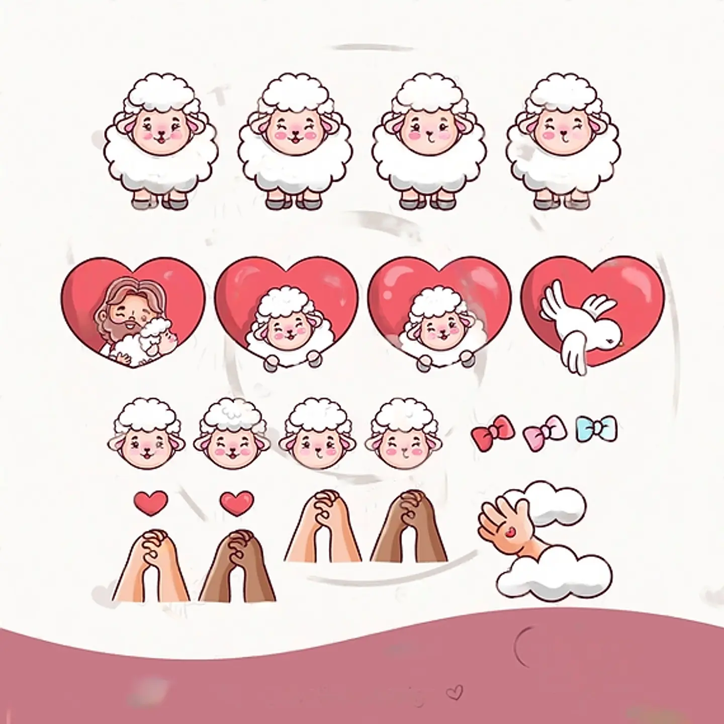 Kit Digital Jesus Deus Cristã em Png 7