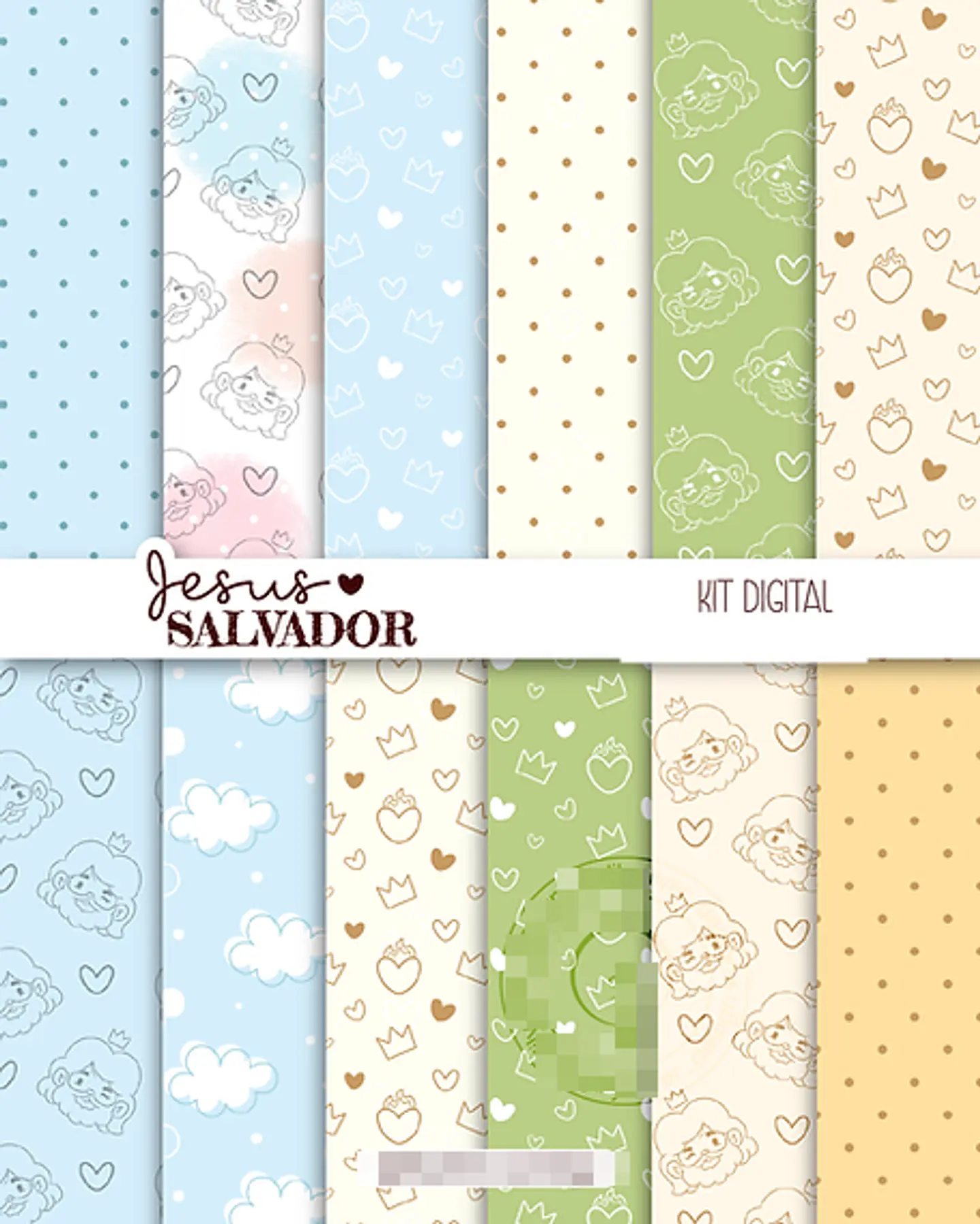 Kit Digital Jesus Deus Cristã em Png 11