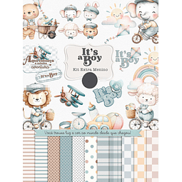 Kit Digital Primaveira Menino SpringTime Its a Boy em Png