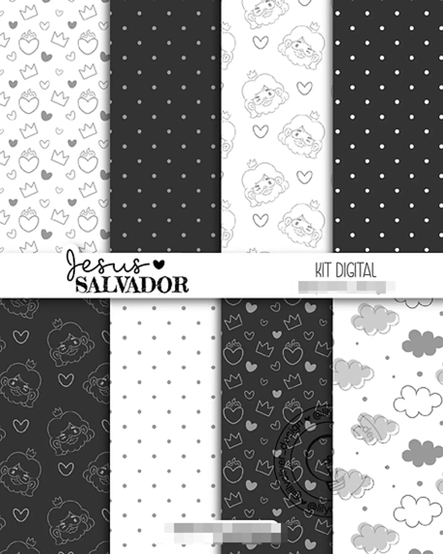 Kit Digital Jesus Deus Cristã em Png 13