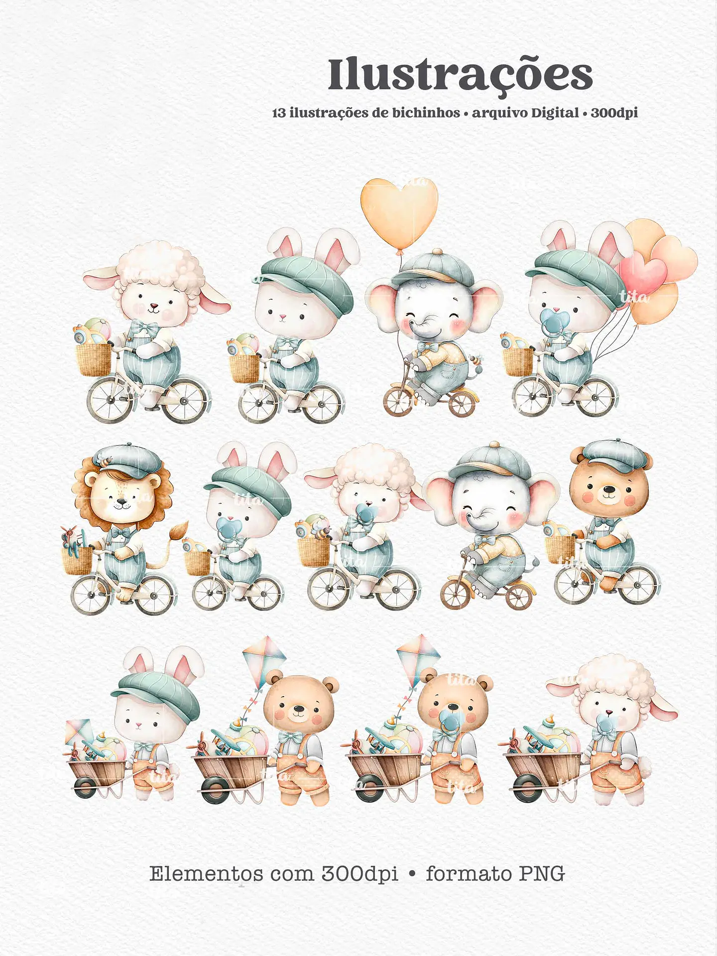 Kit Digital Primaveira Menino SpringTime Its a Boy em Png 2