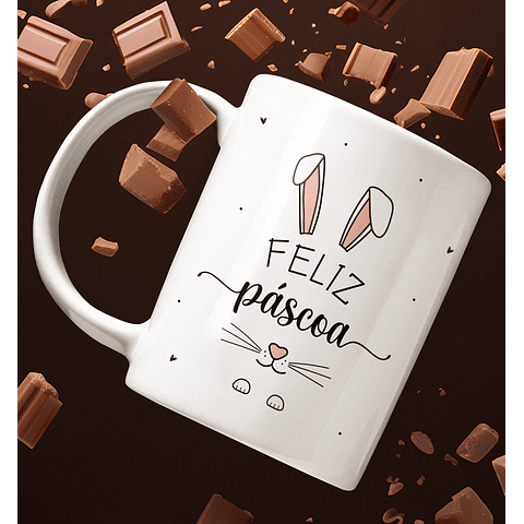 11 Arte para Caneca Páscoa Delicada Arquivo Editável