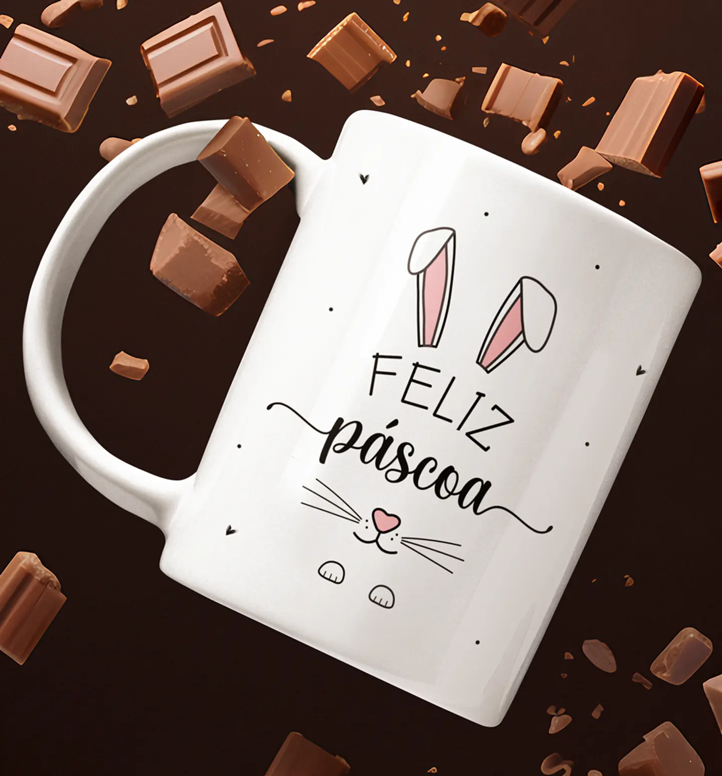 11 Arte para Caneca Páscoa Delicada Arquivo Editável 1