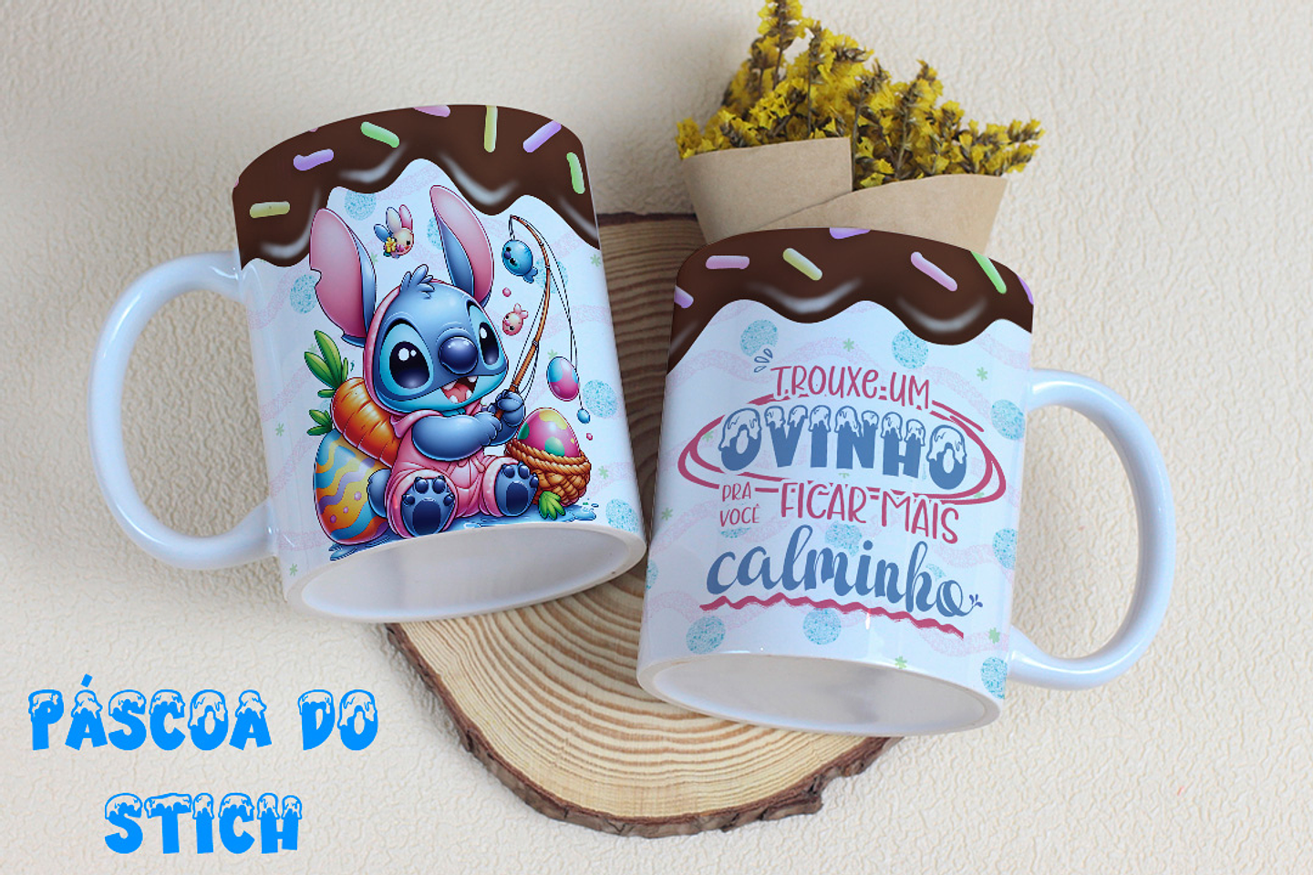 8 Arte para Caneca Stitch Páscoa Arquivo Editável 4