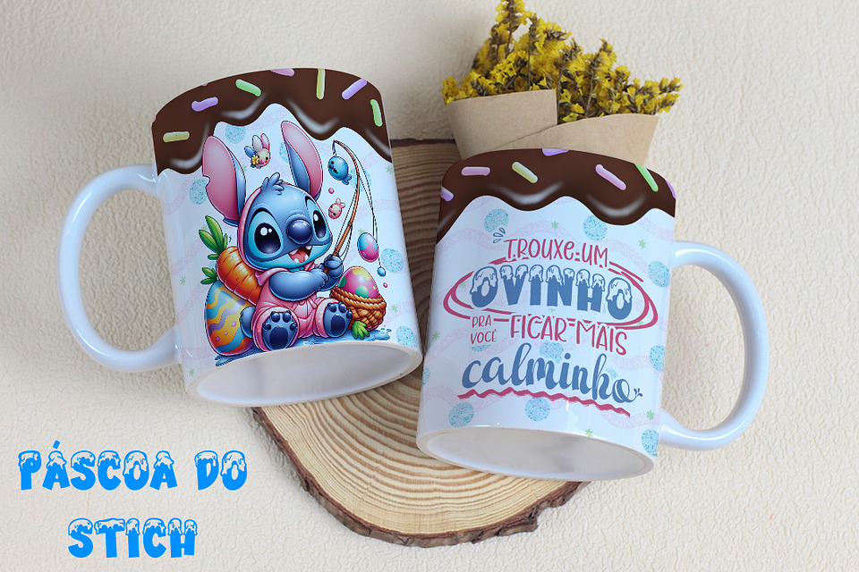 8 Arte para Caneca Stitch Páscoa Arquivo Editável 4