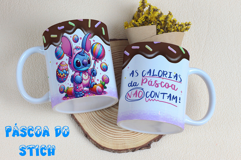 8 Arte para Caneca Stitch Páscoa Arquivo Editável 7