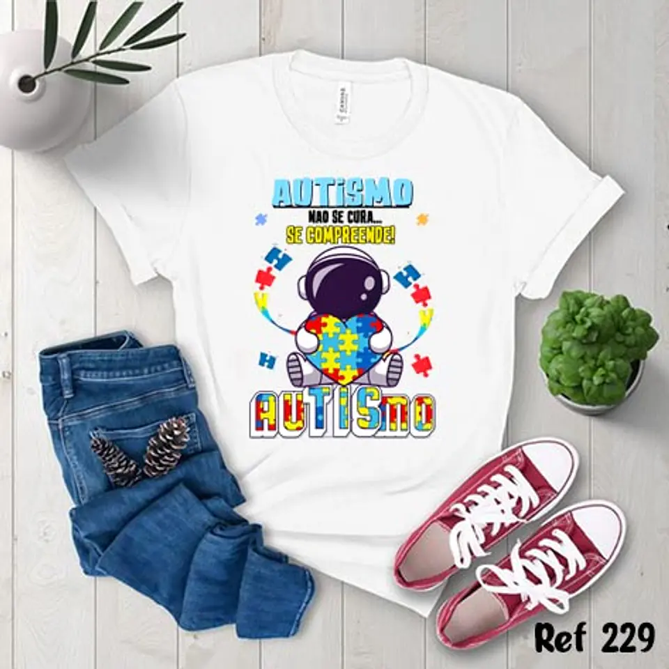 30 Arte para Camisa Autismo Arquivo Editável 3