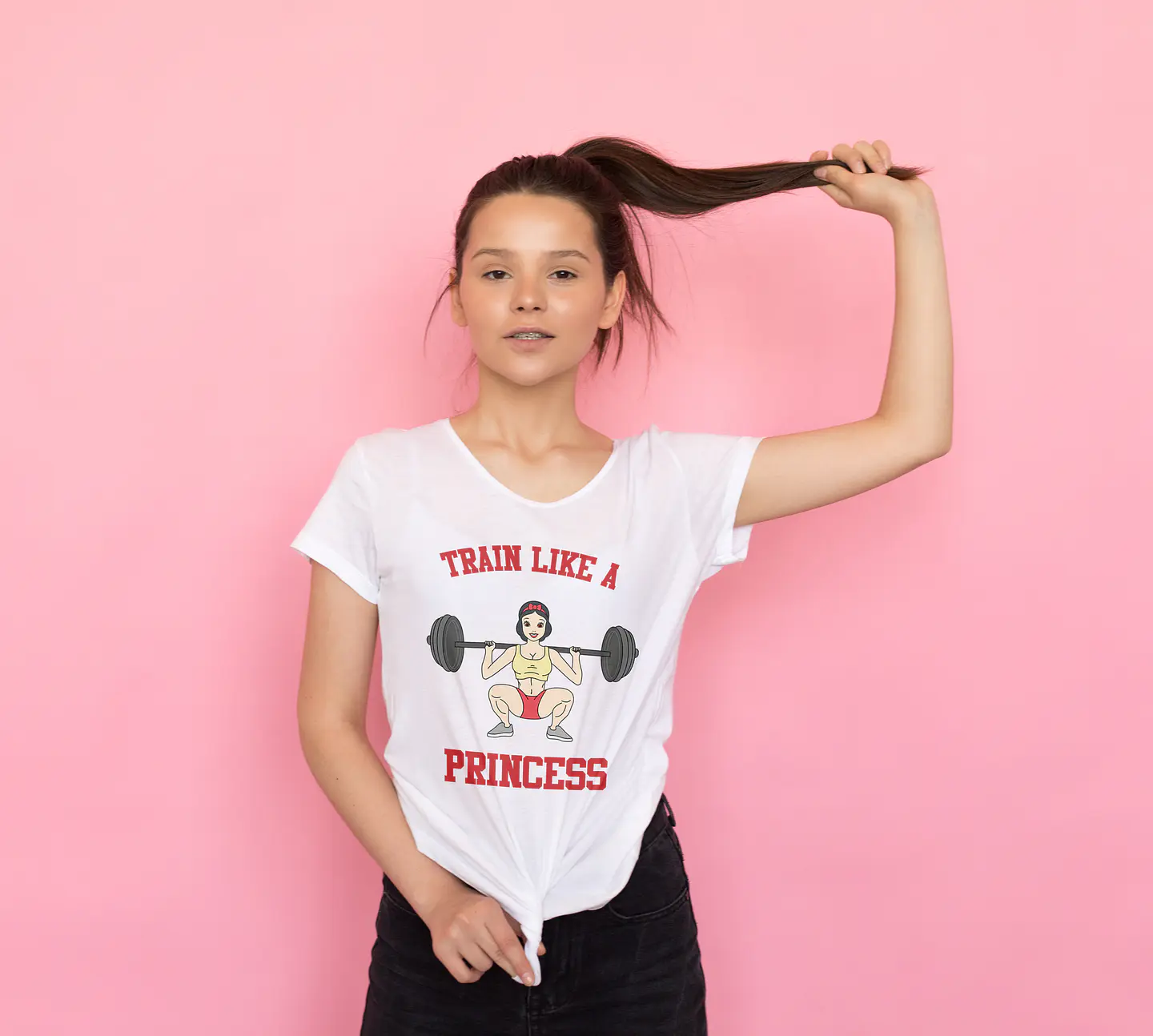 5 Arte para Camisa Treine Como uma Princesa Arquivo em Png 4