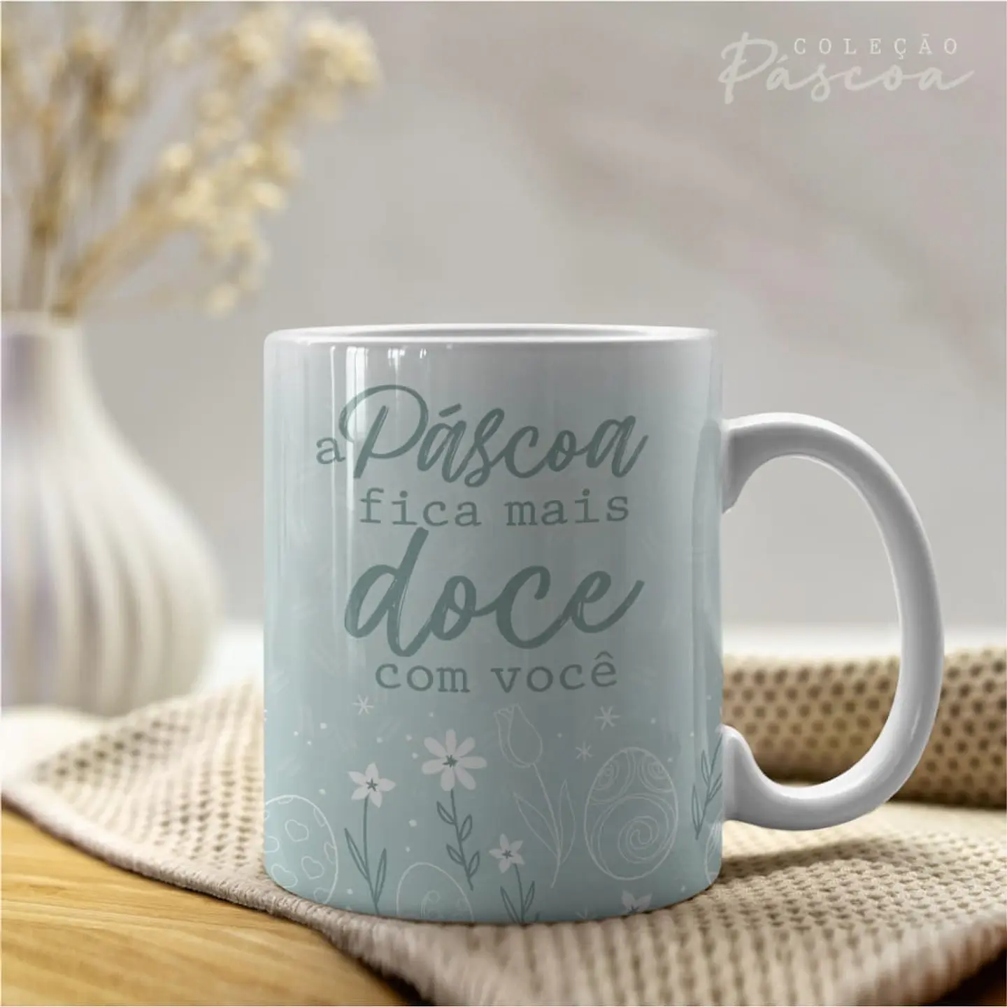 20 Arte para Caneca Páscoa Arquivo Editável 11