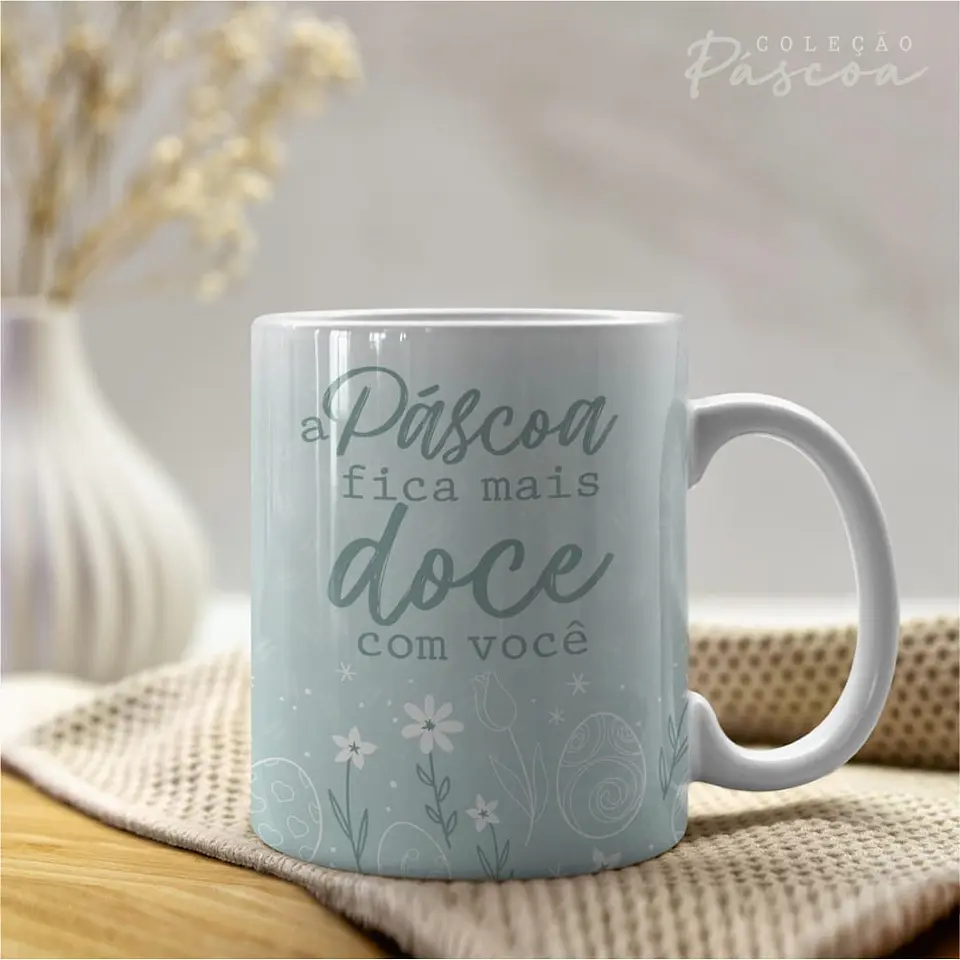 20 Arte para Caneca Páscoa Arquivo Editável 11