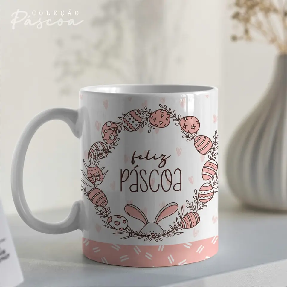 20 Arte para Caneca Páscoa Arquivo Editável 13