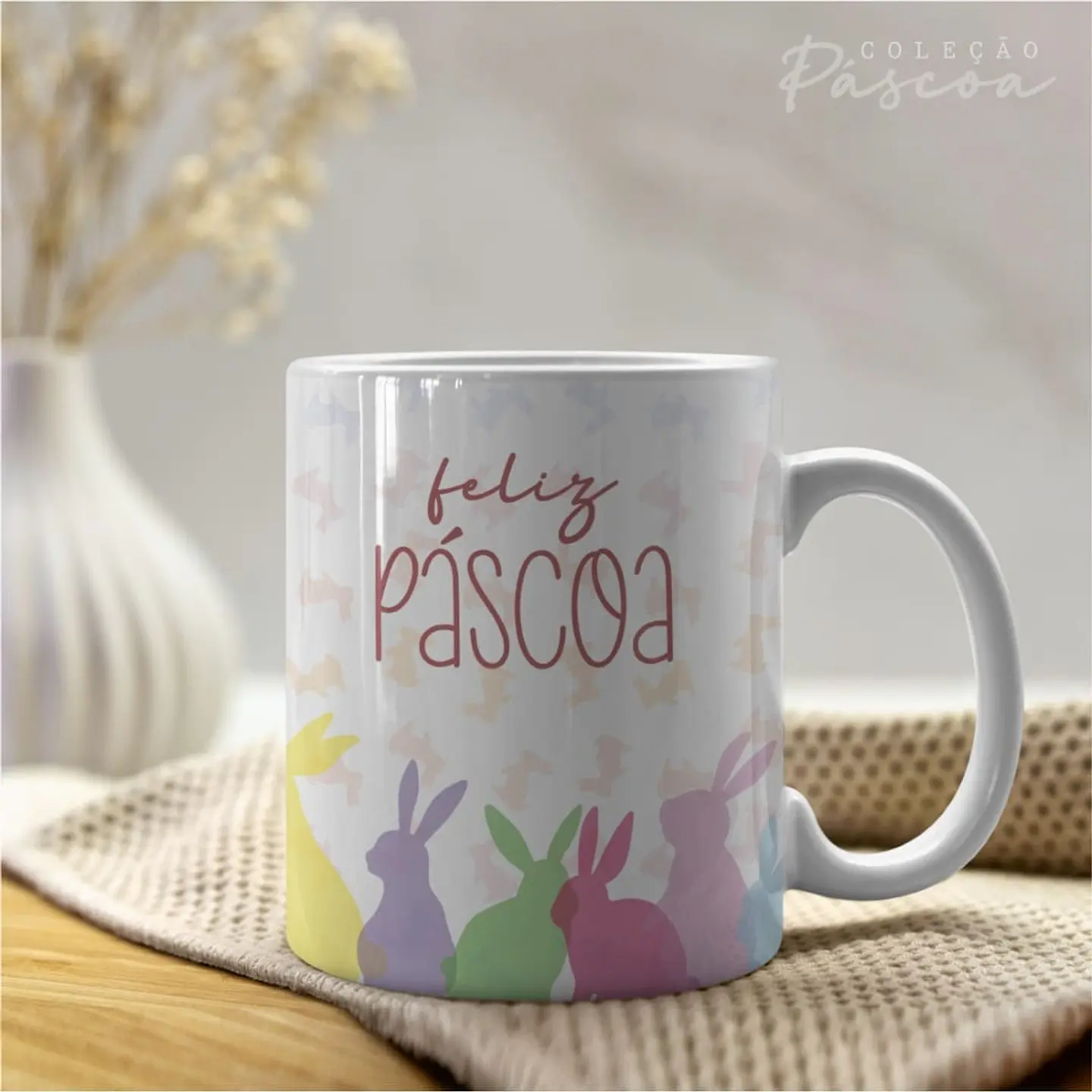 20 Arte para Caneca Páscoa Arquivo Editável 14
