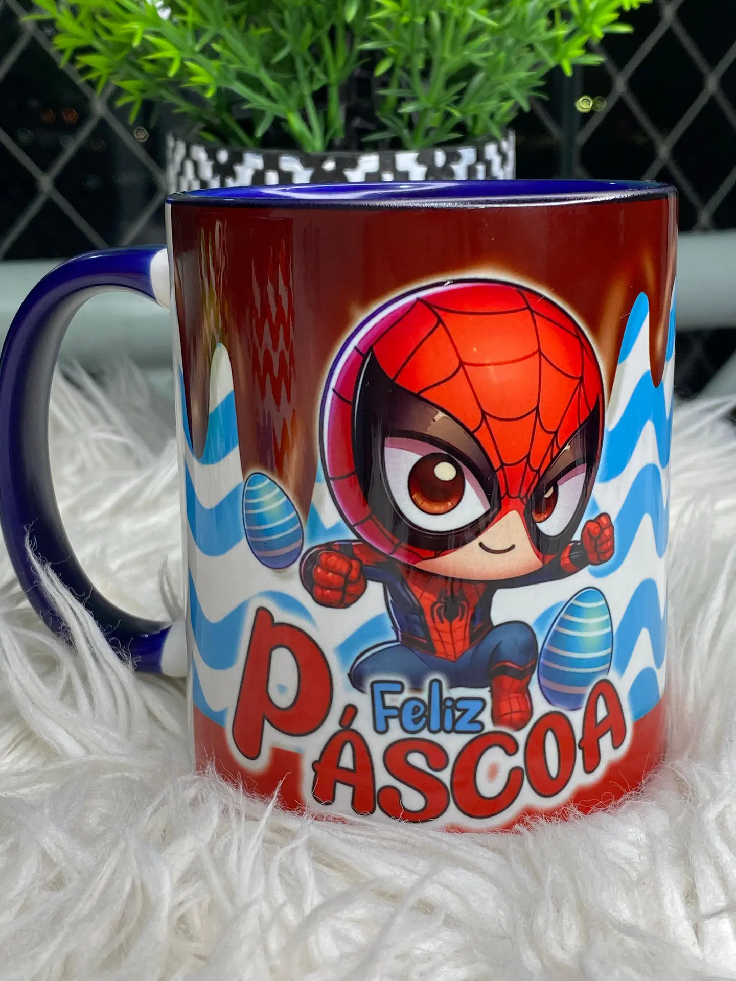 6 Arte para Caneca Páscoa Super Heróis Arquivo Png 3