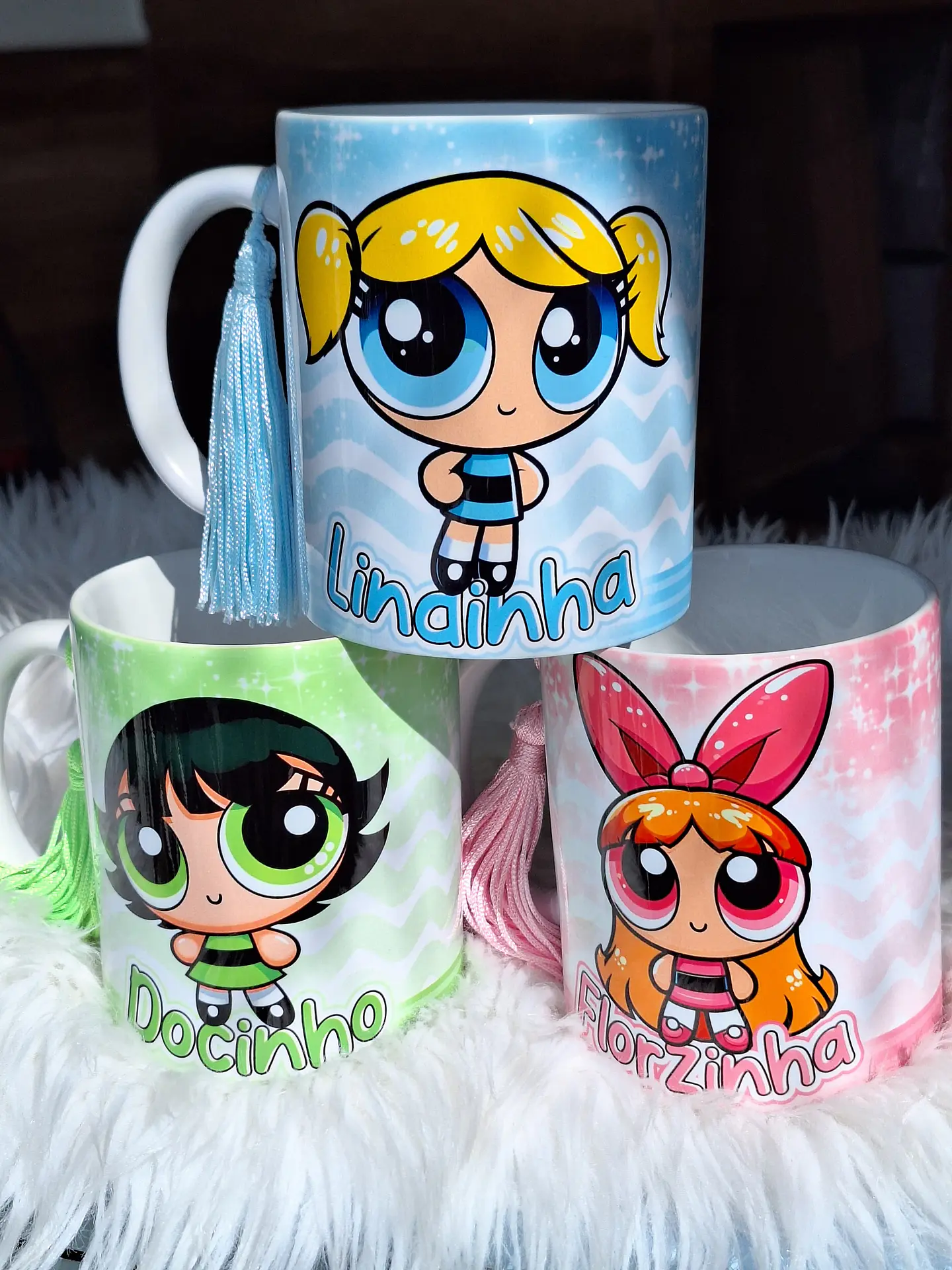 3 Artes Caneca Meninas Super Poderosas Glitter Arquivos em Jpg  1