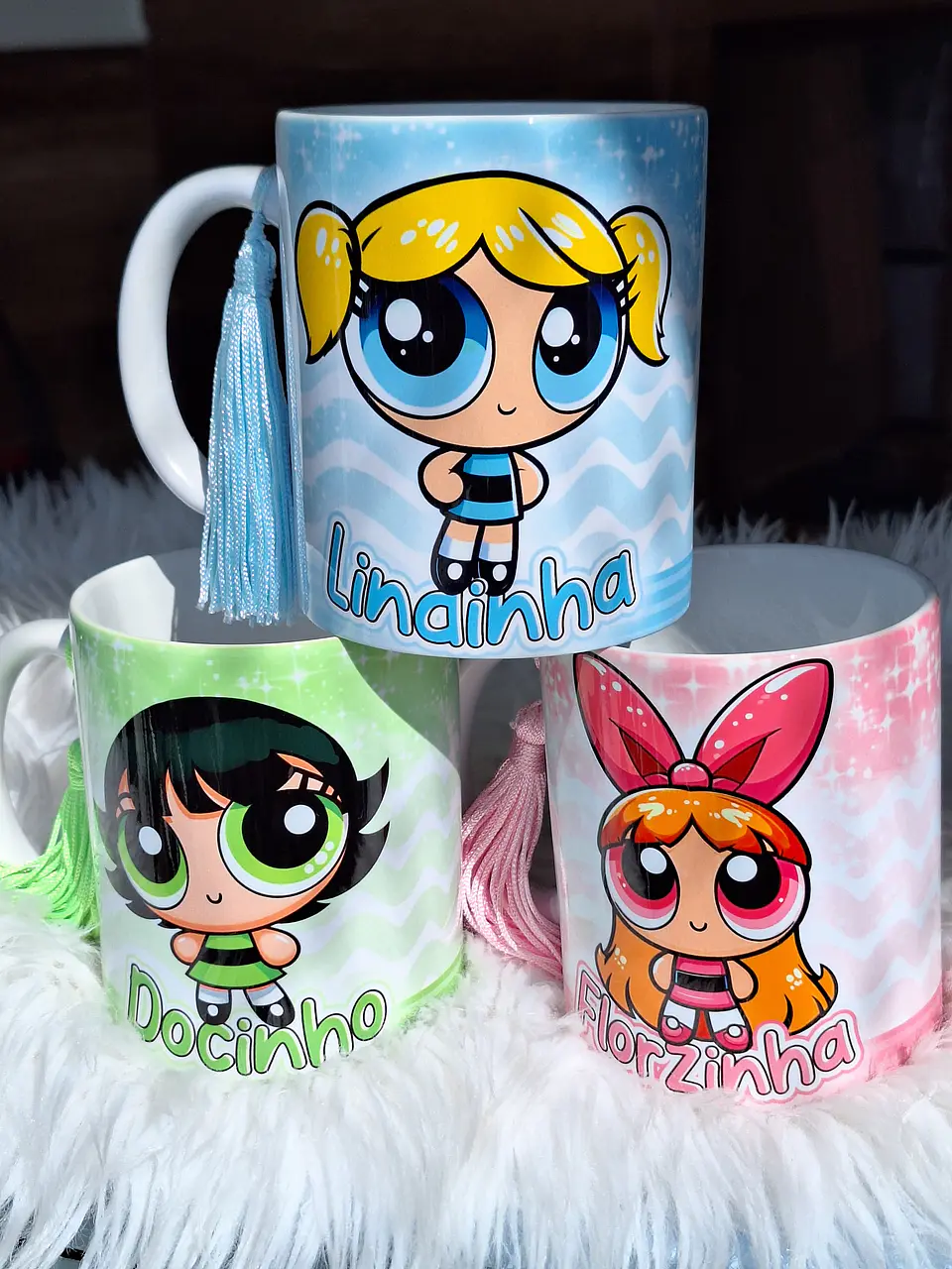 3 Artes Caneca Meninas Super Poderosas Glitter Arquivos em Jpg  1