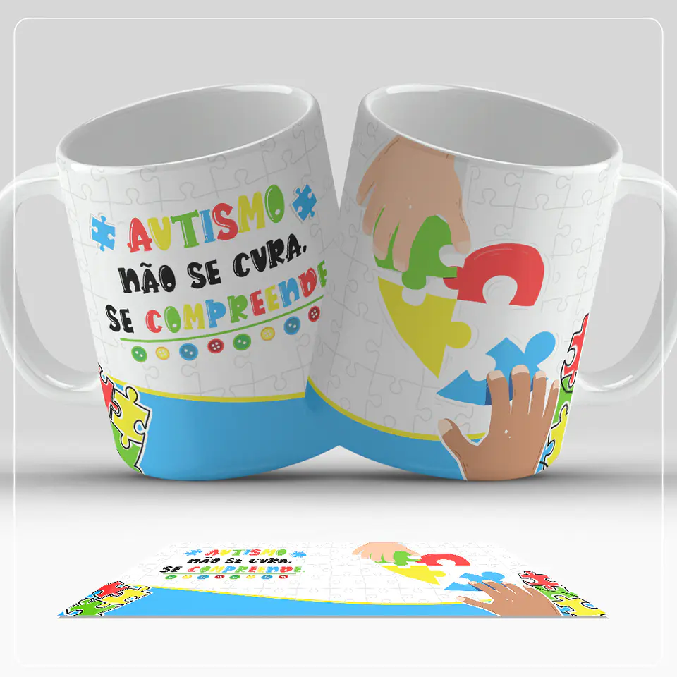 14 Artes Caneca Autismo Arquivo em Jpg 2