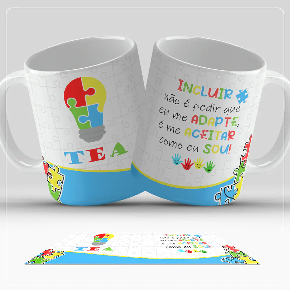 14 Artes Caneca Autismo Arquivo em Jpg 6