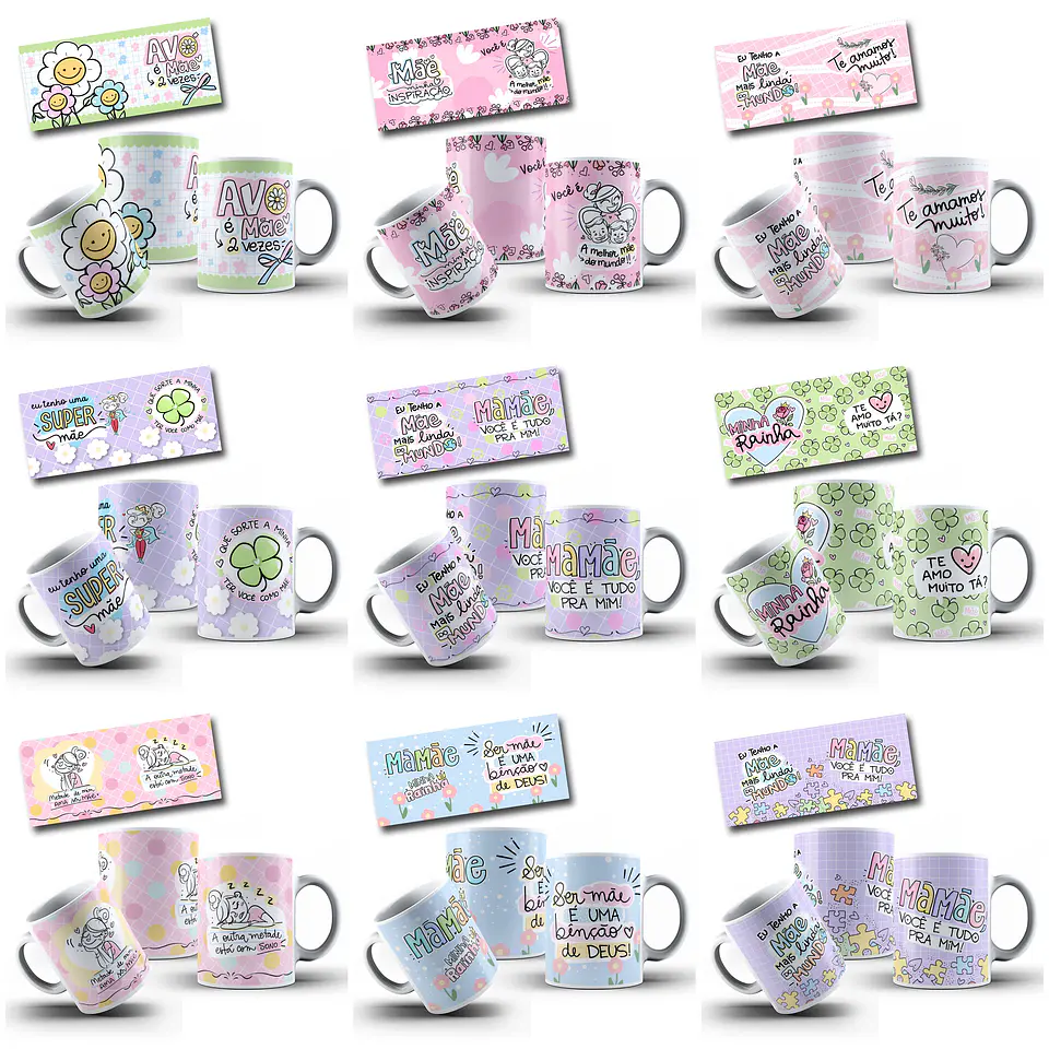 30  Artes para Caneca Dia das Mães Arquivo em Jpg 3