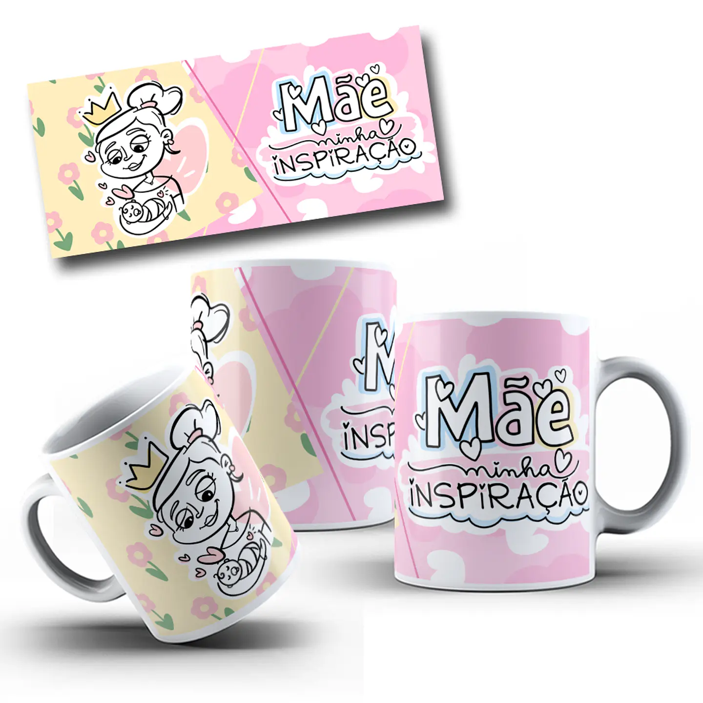 30  Artes para Caneca Dia das Mães Arquivo em Jpg 7