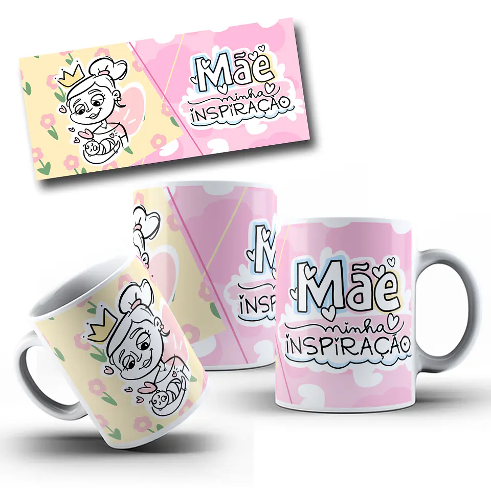30  Artes para Caneca Dia das Mães Arquivo em Jpg 7