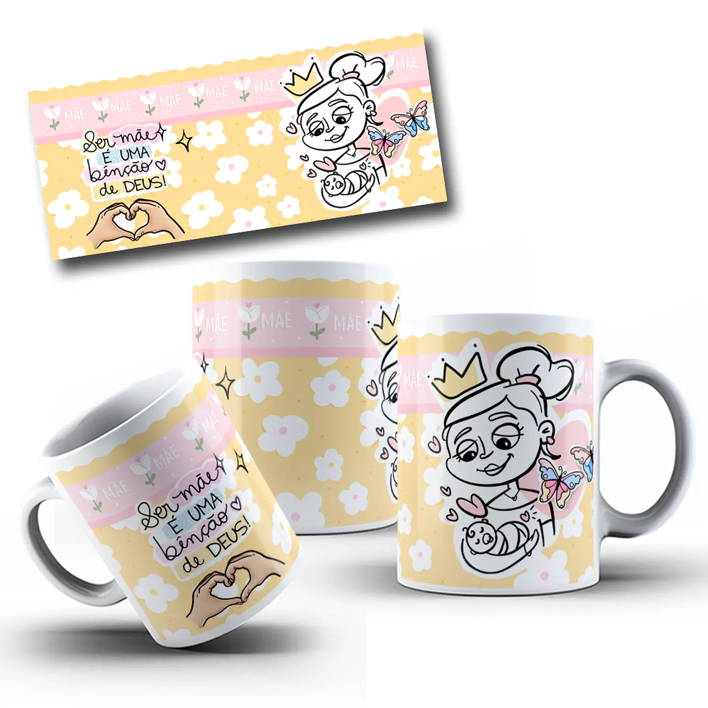 30  Artes para Caneca Dia das Mães Arquivo em Jpg 10